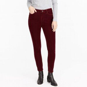 Loft modern skinny corduroy pants size 4/27 stretch solid burgundy